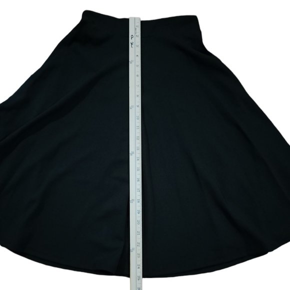 Ssoulm Women Black Skirt High Waist Flare A-Line Midi Skirt with Plus Size XL - Picture 7 of 7